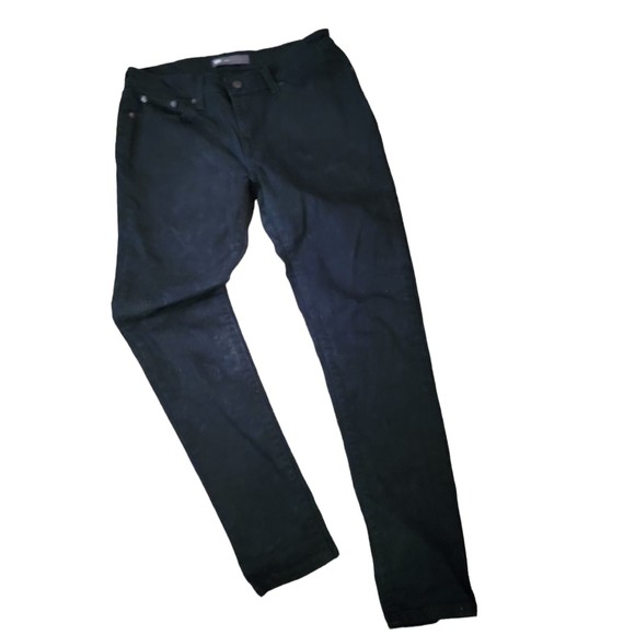 Levis Womens Black Cotton Blend Dark Wash‎ Pockets Cropped Jegging Jeans Size 27 - Picture 5 of 11